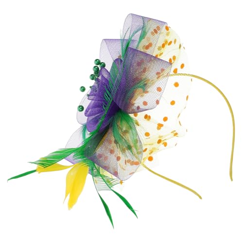 Holibanna Faszinierende Netzhaube mit Clip Eleganter Haarschmuck für Hochzeiten Teepartys und Gelb Grün und Vintage Haaraccessoire für Frauen von Holibanna