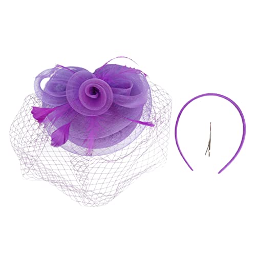 Holibanna -Feder-Hut hochzeitshaar schmuck wedding hair accessories Tea-Party-Kopfbedeckung Haarschmuck für Damen Haarbänder Haarklammer Kopfschmuck für die Braut frauen kopfschmuck von Holibanna