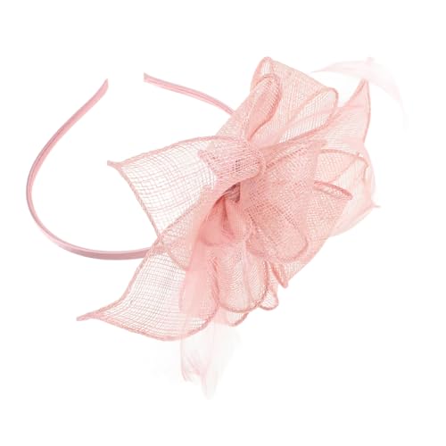 Holibanna Feder Stirnband Cocktailparty party kopfschmuck Vintage Kopfschmuck Fascinator-Hüte für Frauen Blumen-Fascinator-Stirnband Hut gefiedertes Leinengarn Rosa von Holibanna