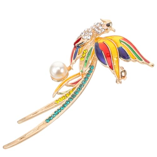 Holibanna Feminine Brosche mit Pfauenmotiv Tierbrosche mit Funkelnden Strasssteinen für Kleidung Taschen Schals Festliche Anlässe von Holibanna