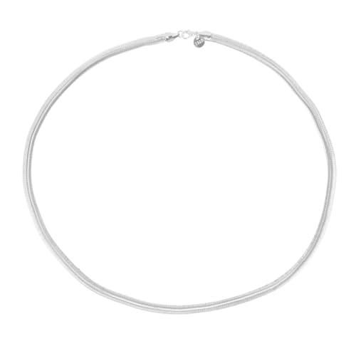 Holibanna Flache Schlangenkette Halskette Damen Schlange Clavicle Chain Flaches Schlangen Knochen Design Modischer Neck Jewelry für Alltag und Party von Holibanna