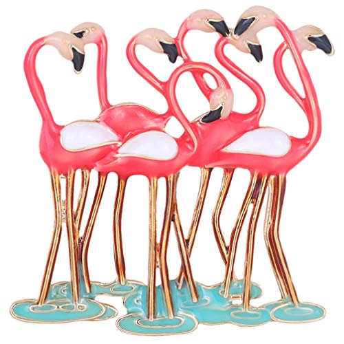 Holibanna Flamingo Brosche Tier Brosche Pin Schmuck Cartoon Brustnadel Brosche Kragen Schmuck Geschenk für Hawaii Dschungel Party Lady Girl Frauen von Holibanna