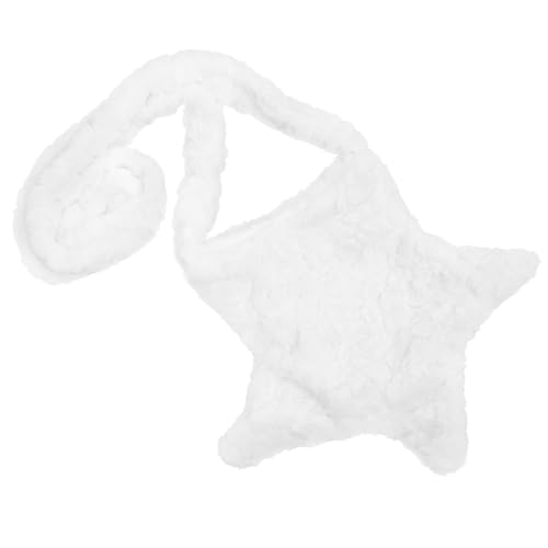 Holibanna Flauschige Umhängetasche Damen Verstellbare Geräumige Schultertasche mit Sternmotiv Weiche Plüsch Handtasche Modisch für Alltag und Besondere Anlässe von Holibanna