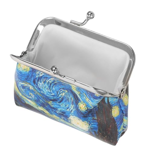 Holibanna Flip-Wallet-Beutel Sterne Nachtkunst Ölgemälde Mini-Make-Up-Tasche Organizer Kulturbeutel Reise-Geldbörse Kleine Kosmetiktasche Für Mädchen Und Frauen von Holibanna