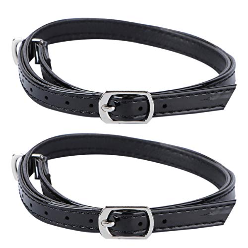 Holibanna Anti-Shoe Laces Für Damen - Verstellbare Schnürsenkel Aus Pu Für High Heels Flexibel Und Langlebig Mit Edelstahlschnallen Für Sicheren Halt 60 Cm Schwarz von Holibanna