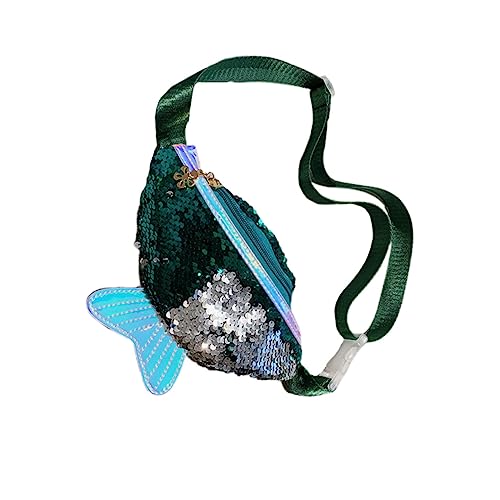 Holibanna Damen Fischschwanz Gürteltasche mit Pailletten Multifunktionale Umhängetasche PU für Freizeit und Reisen von Holibanna