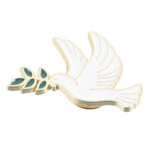 Holibanna Friedenstaube Brosche Metall Anstecknadel Zweig Elegant Damen Herren Schmuck Zubehör für Kleidung Rucksack Hut Vielseitig Modisch von Holibanna