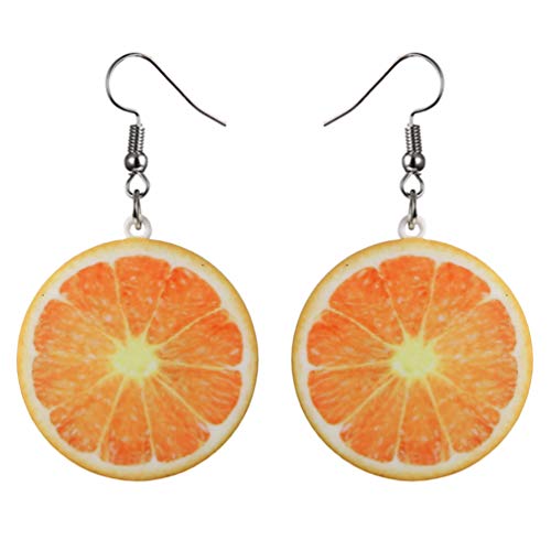 Holibanna Früchte Tropfen Ohrringe Acryl Baumeln Ohrringe Kreative Niedliche Anhänger Ohrring für Frauen Mädchen Sommer Strand Schmuck (Orange) von Holibanna