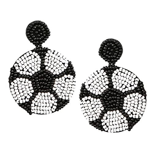 Holibanna Fussball Ohrringe für Damen Handgefertigte Beaded Dangle Ohrringe Sportliches Design für Alltag und Besondere Anlässe für Partys und von Holibanna