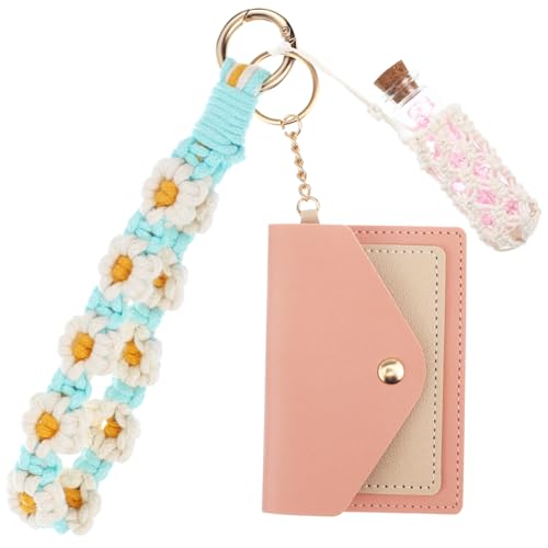 Holibanna Schlüsselanhänger Geldbörse Woven Handgelenk Schlüsselanhänger Mit Niedlichem Kartenhalter Kartenetui Für Lippenstift von Holibanna