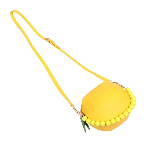 Holibanna Gelbe Vintage Crossbody Tasche Damen PU Material Limonen Design Schultertasche Sommer Alltag Reisen Modische Umhängetasche mit Praktischem Verstellbarem Riemen von Holibanna