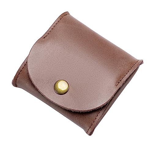 Holibanna Kleine Pu Geldbörse Für Münzen Karten Und Kopfhörer Mini Aufbewahrungsbeutel Für Reisen Business Und Alltag Robuste Pflegeleichte Lederoptik Kaffee Farbe von Holibanna
