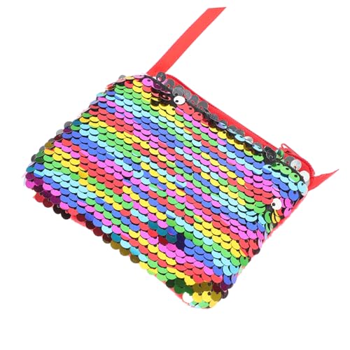 Holibanna Schultergurt Mit Pailletten-geldbörse Kleine Münzgeldbörse Umhängetasche Für Mädchen Reißverschluss Sicher Platz Für Reiseutensilien Leicht Und Tragbar Für Bargeld Und Kleinigkeite von Holibanna