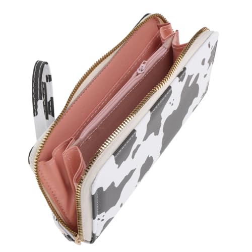 Holibanna Geldbörse mit Mehreren Fächern Kuhdruckbrieftasche Clutch mit Kuh-Print Kartengeldbörse für Geldbörse mit Kuhdruck drucken Portemonnaie Partytasche Clutch-Tasche dekorativ Pu von Holibanna