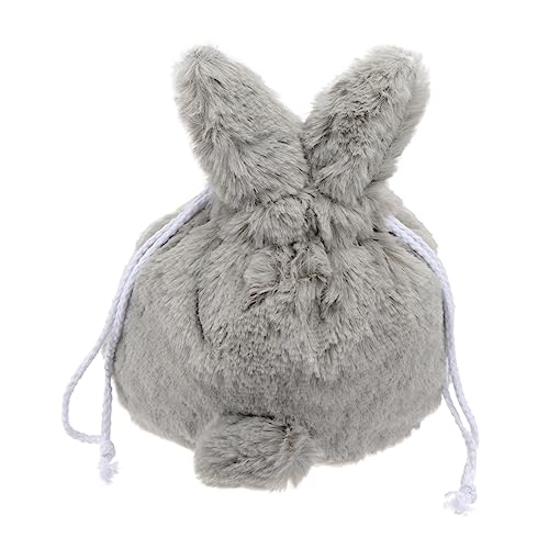 Holibanna Geldbörsen Handtasche Trips Plüsch-Kosmetiktasche Plüschhasen-Aufbewahrungstasche Aufbewahrungstaschen für Spielzeug Baby Kuscheltiere Makeup Tasche Seiltasche Kordelzug Kind von Holibanna