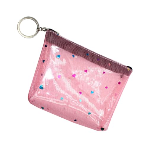 Holibanna Geldbörse kleine Schminktasche für die Handtasche Reisetasche für Damen klarer Kleiner Geldbeutel Portemonnaie Schlüsselbund Münzbeutel für Mädchen Herzförmig Kartenhalter Fräulein von Holibanna