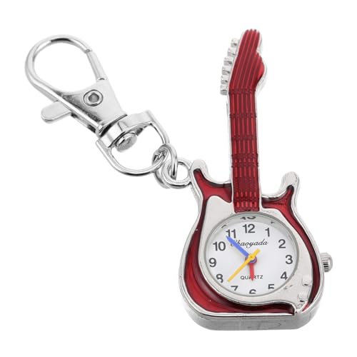 Holibanna Gitarre Schlüsselanhänger Uhr Für Junge Mädchen Quarz Bewegung Süße Anhängeruhr Für Rucksack Oder Handtasche Tragbares Design Unterhaltsames Spielzeug Für Jungen Und von Holibanna