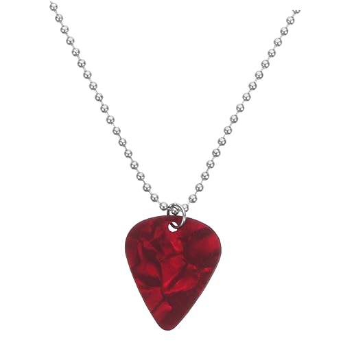 Holibanna Gitarrenplektrum-halskette Mit Anhänger Edelstahl-kette Für Damen Kreative Gitarrenpickel-kette Diy-dekor Für Gitarrenliebhaber Zarte Geschenkidee von Holibanna