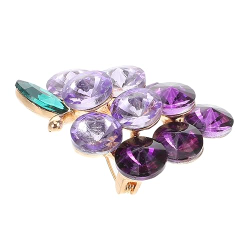 Holibanna Glas Trauben Brosche Damen Schmuck Legierung Anstecknadel Sparkle Fruit Corsage Modisches Accessoire für Mantel Bluse Jacke Kleid Tasche Schal von Holibanna
