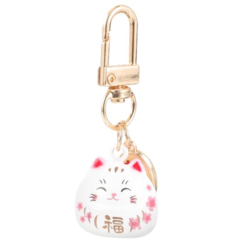 Holibanna Glückskatze Schlüsselanhänger Anhänger Japanisch Maneki Neko Schlüsselanhänger Glückskatze Halter Feng Shui Katze Charme von Holibanna