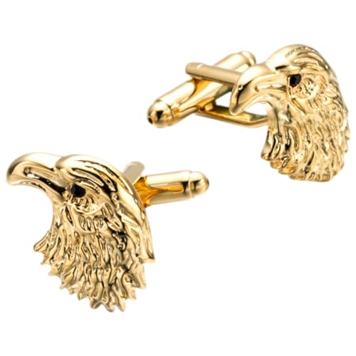 Holibanna Goldene Manschettenknöpfe für Herren Stabile Metall tuxedo Cufflinks Glatte Oberfläche Stilvolle Hemdmanschettenknöpfe für Hochzeiten Business und Besondere Anlässe von Holibanna
