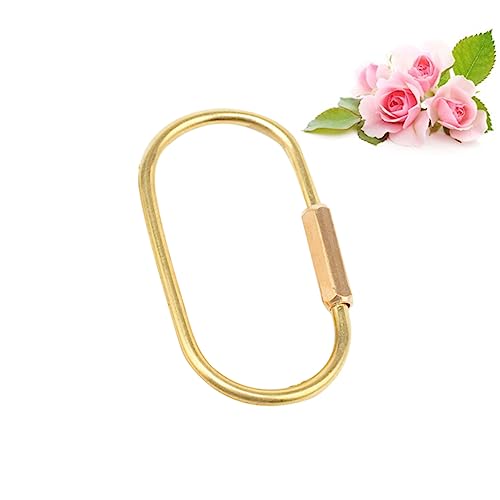 Holibanna Schlüssel Mini Federschnalle Schlüsselhalter Gürtelanhänger Schlüsselanhänger Gürtelclip Kreativer Schlüsselanhänger Handgefertigt Goldenes Messing von Holibanna