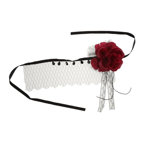 Holibanna Künstliches Blumen Stirnband Mit Schwarzem Netz Für Halloween Karneval Und Kostümpartys Elegantes Goth-rosen-accessoire Für Frauen Leicht Und Dekorativ Für Maskeraden Und von Holibanna
