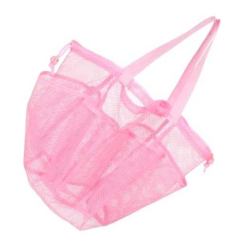 Holibanna Große Strandtasche Mit Kordelzug: Make-up-Tasche Aus Netzstoff Für Reisende Frauen – Kulturbeutel Mit Mehreren Fächern Für Strand Und Badezimmer von Holibanna