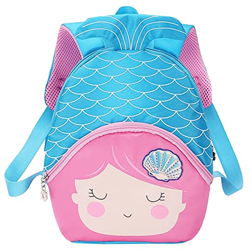 Holibanna 1stück Großer Rucksack Mit Meerjungfrauenmuster Langlebige Und Stylische Schultasche Für Mädchen Große Kapazität Für Schule Reisen Und Freizeit Blau von Holibanna