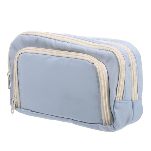 Holibanna Großes Federmäppchen mit DREI Fächern Polyester Stiftemäppchen mit Reißverschluss Vielseitige Aufbewahrungstasche für Schule Kunstbedarf und Büro Praktische Organizer-Tasche für von Holibanna