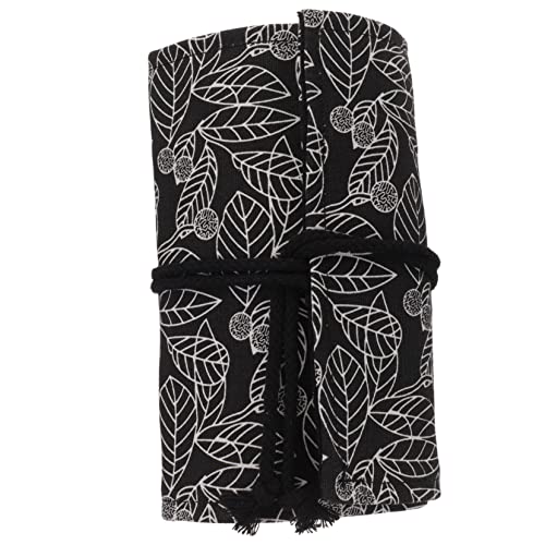 Holibanna Großes Rollmäppchen für Stifte Strapazierfähigem Canvas mit Fächern Wasserabweisend und Tragbar als Organizer für Buntstifte Marker und Skizzenstifte Praktischer Schutz und von Holibanna