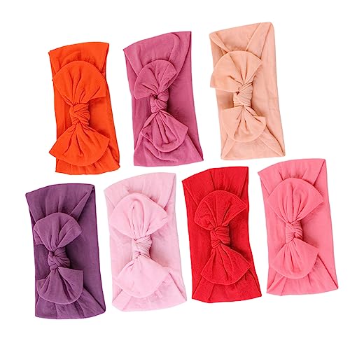 Holibanna 7er Satz Elastische Stirnbänder Mit Schleife Strapazierfähige Kopfbedeckung Für Kleine Mädchen Kleinkinder Party-dekoration von Holibanna