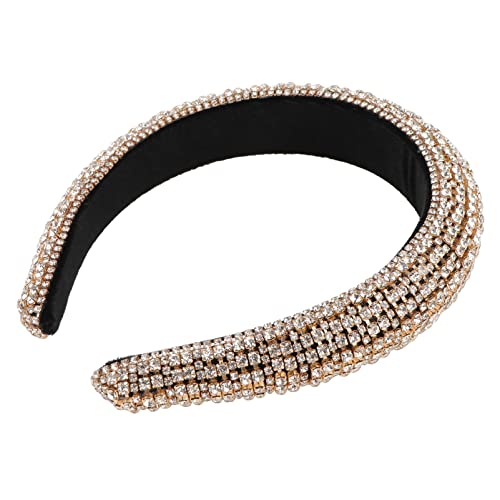 Holibanna Braut Kopfschmuck Glitzer Haarreif Haarreifen Damen Glitzer Strass Kristall Diamant Stirnband Bling Haarband Haarschmuck Haarreif Dunkelblau Haarreifen Damen Festlich von Holibanna