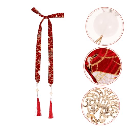 Holibanna Haarschal für Frauen Chinesischer Stil Langes Band mit Quaste Leichter Haarschmuck für Damen Vielseitig Einsetzbares Haarband für Alltag und Party von Holibanna