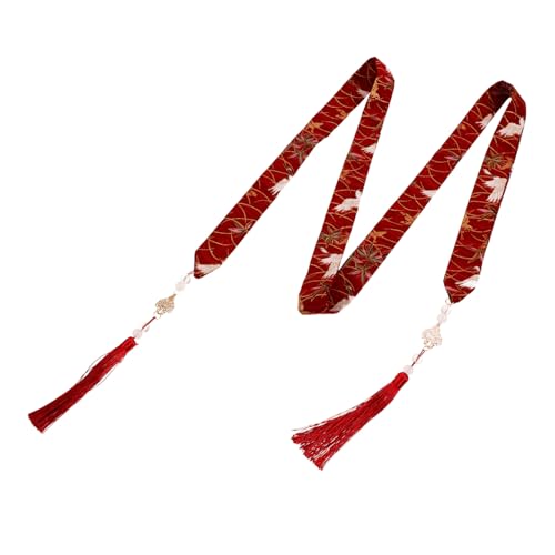 Holibanna Haarschmuck Langes Haarband mit Quaste Weiches Chinesisches Stirnband für Mädchen Atmungsaktives Haarribbon für Kostüm Party Hochzeit und Alltagskleidung von Holibanna