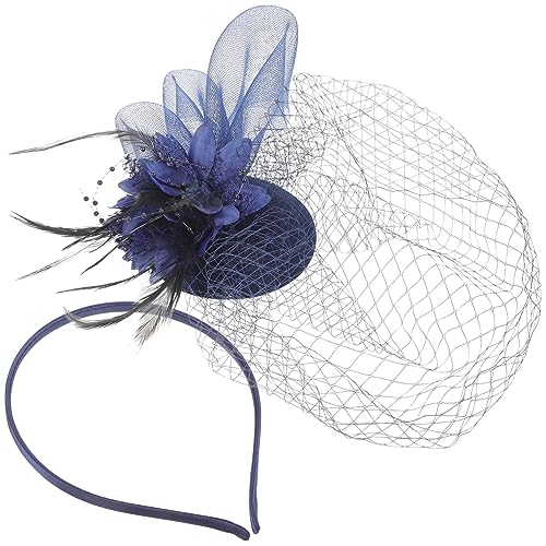 Holibanna Damen-mesh-fascinator Mesh-fascinator Für Damen Kopfbedeckung Für Die Teeparty Fascinatoren Für Damen Haarspange Aus Netzfedern Club-hochzeitshut Braut Charmant Stoff Stirnband von Holibanna