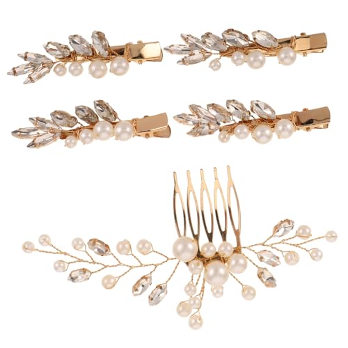 Holibanna Haarschmuck -kamm Und Haarnadeln Für Damen-hochzeit Blaugrüner Vintage-haar-ketten-blume Mit Strasssteinen Haarkämme Für Brautfrisuren von Holibanna