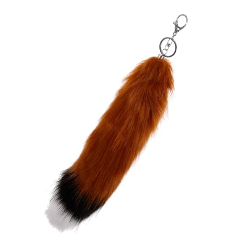 Holibanna Schlüsselanhänger Mit Fuchs-felloptik Langer Weicher Kunstfell-anhänger Für Handtaschen Und Rucksäcke Einzigartiges Dekorationsaccessoire Für Frauen Als von Holibanna