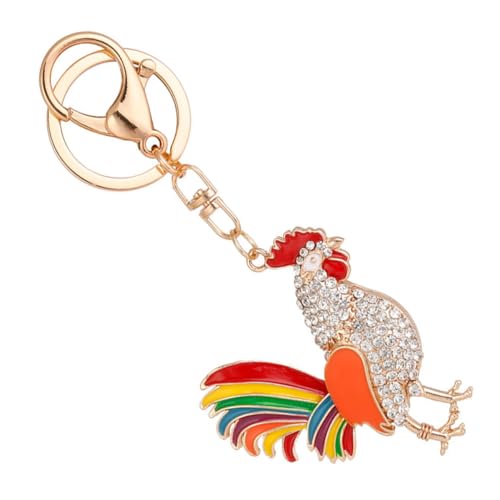 Holibanna Bunter Hahn Schlüsselanhänger Mit Strass-Akzenten Kreatives Schlüsselanhänger Zubehör Für Taschen Und Ostern Versatile Für Damen Und Charmante Dekoration Für Jeden Anlass von Holibanna