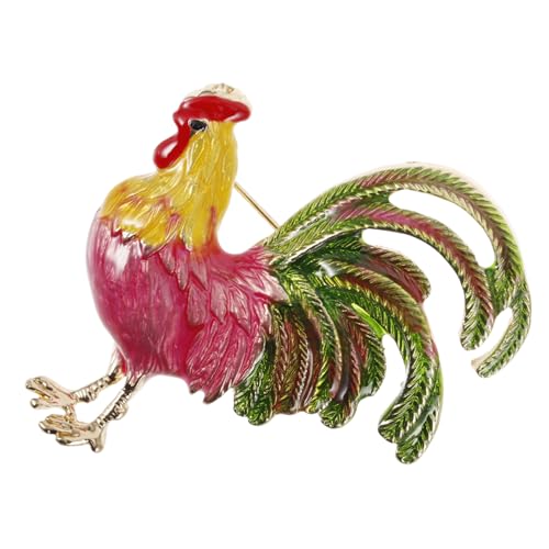 Holibanna Deko Hahnbrosche Tier-emaille-revers Reversbroschen Mit Tiermotiv Huhn Brosche Anstecknadel Henne Brosche Anstecknadel Emaille-hühnerbroschen Süße Legierung Einfach Zubehör von Holibanna