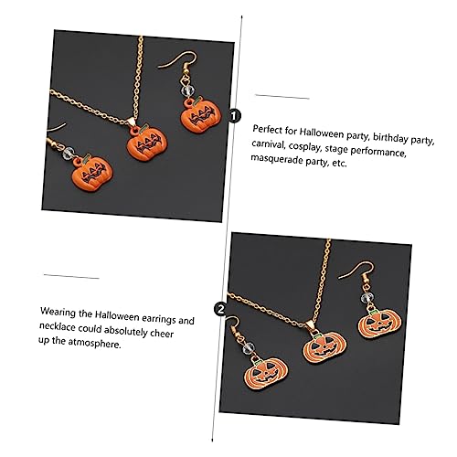 Holibanna Halloween Schmuckset Damen Langlebiges Halloween Ohrringe und Halskette Set mit Einzigartigem Kürbis und Design als Festliche Deko und für Mädchen von Holibanna