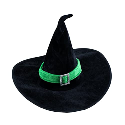 Holibanna Velours-hexenhut Für Damen Halloween-kostümzubehör Größe 40x38x19 Cm Passend Für Festivals Und Partys von Holibanna
