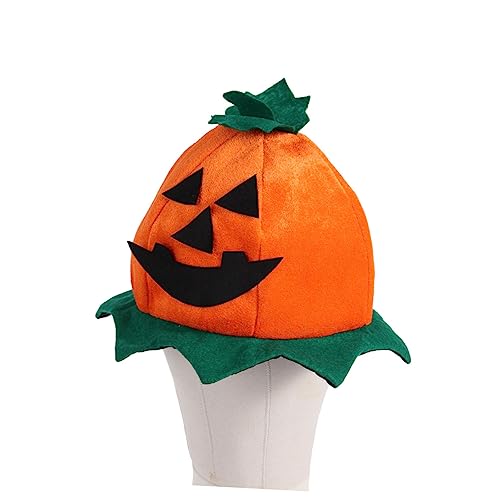 Holibanna Plüschiger Kürbishut Mittelalterlicher Kürbishut Halloween-vampirhut Kürbis-party-accessoire Jackolantern-hut Halloween-kürbis-outfit Halloween-kürbis-kostüm Cosplay Kopfbedeckung von Holibanna