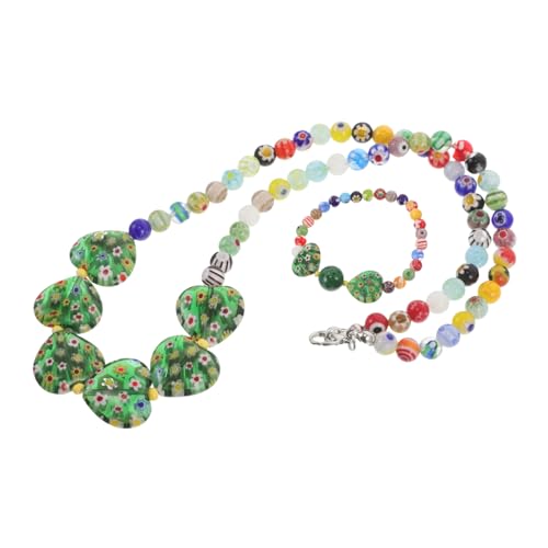 Holibanna Halskette und Armband mit Bunten Herzperlen Leichtes Schmuckset für Frauen Romantisches Valentinstagsgeschenk für Alltag und Reise Holibanna Halskette und Armband mit Bunten Herzperlen Leichtes Schmuckset für Frauen Romantisches Valentinstagsgeschenk für Alltag und Reise von Holibanna