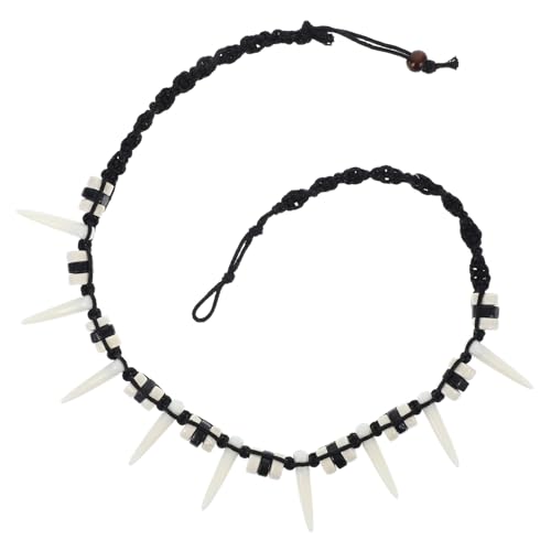 Holibanna Herrenhalskette Mit Künstlichem Wolfszahn-anhänger Handgewebte Boho Halskette Modischer Schmuck Für Männer Anhänger Mit Künstlichem Wolfszahn Outdoor-halskette Für Herren von Holibanna
