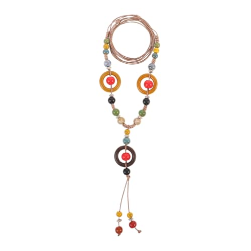 Holibanna Handgefertigte Geflochtene Quasten Halskette Langlebigen Materialien für Pullover und Sommeroutfits mit Farbenfrohen Perlen und Kultiviertem Holibanna Handgefertigte Geflochtene Quasten Halskette Langlebigen Materialien für Pullover und Sommeroutfits mit Farbenfrohen Perlen und Kultiviertem von Holibanna