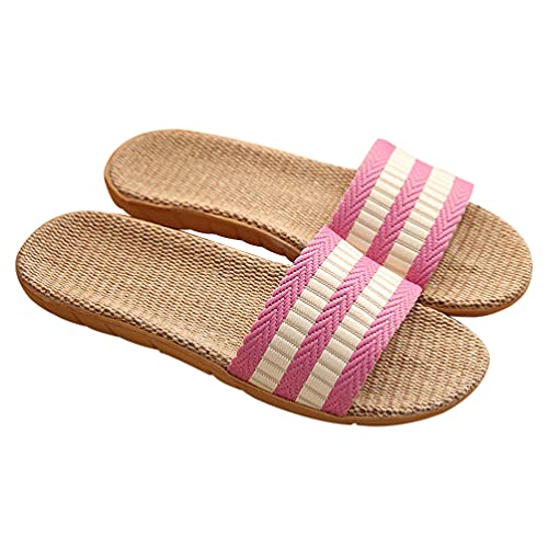 Holibanna 1 Paar Leinen Hausschuhe Orthopädische Pantoletten Aus Hanf Und Leinen Rutschfeste Hausschuhe Für Frauen Flachs-tatami-hausschuhe Damen-sandalen Eva Leichte Schuhe Liebhaber Sommer von Holibanna