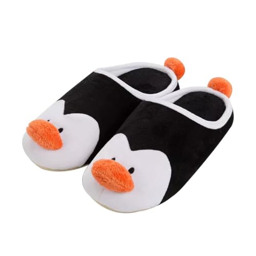 Holibanna Hausschuhe Warm Gefüttert Weiche Fleece Pantoffeln mit Niedlichem Pinguin Für Herbst Winter Innenbereich Zufällige Farbe Zufällige Farbe von Holibanna