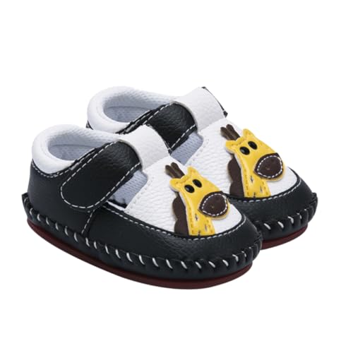 Holibanna Hausschuhe für Kleinkinder Rutschfeste Weiche Pu sohle Cartoon muster Leichte und Strapazierfähige Lauflernschuhe für Junge Mädchen Lang Schwarz mit Giraffen motiv von Holibanna