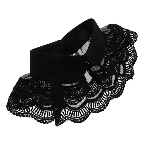 Holibanna Hemd Mit Falschem Kragen Annähen Von Kleidungsbesätzen Abnehmbarer Blusenkragen Kragen Aus Besticktem Spitzenstoff Falscher Kragen Aus Spitze Bluse Kunstkragen Polyester Black von Holibanna
